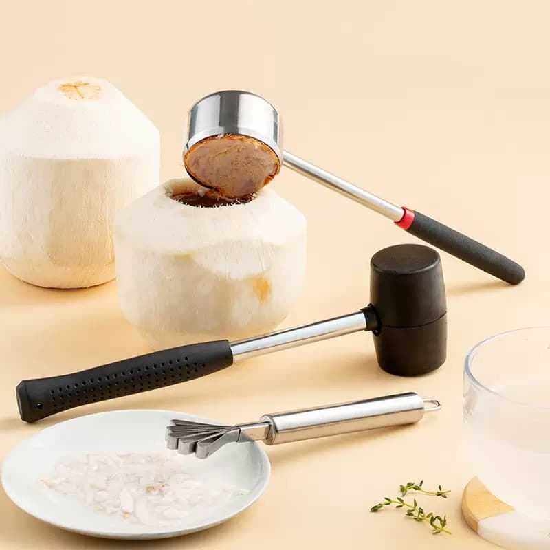Spot stainless steel coconut opener artifact coconut opener coconut opener artifact coconut shell opener coconut knife shell tool coconut green