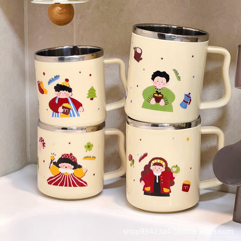 Stainless Steel Mouthwash Cup, Children's Toothbrush Cup, High Appearance, Anti-Mold and Antibacterial, Household Water Cup, Toothbrush Cup, Mug