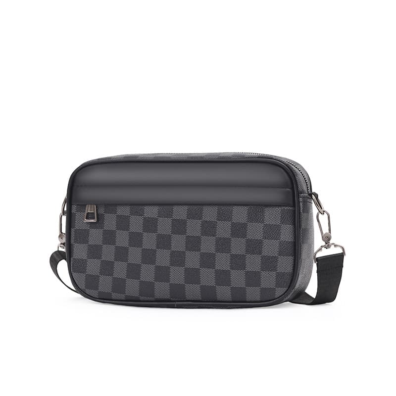 New Cross-Border Trendy Men's Backpack Shoulder Crossbody Bag Fashionable Textured Casual Stylish Printed Small Square Bag