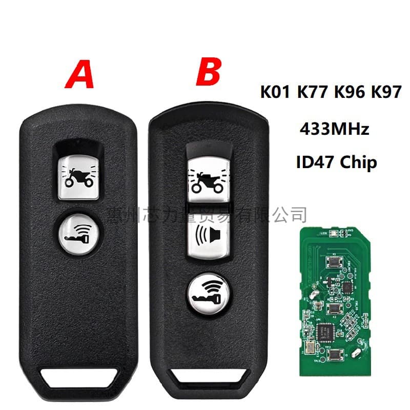 Compatible with Honda K35V3 ADV SH 150 Forza 300 125 PCX Motorcycle Key ID47
