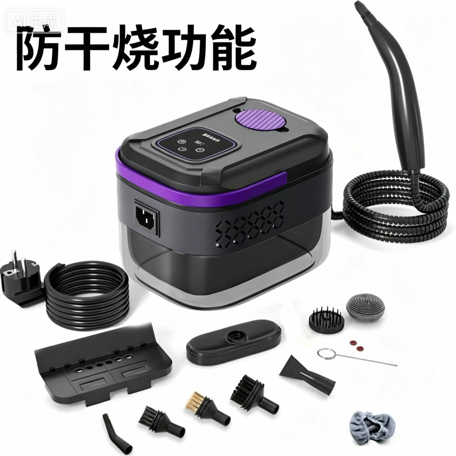 Cross-Border Certified Remote Control Six-Gear High-Temperature Steam Cleaner, Portable Household Multi-Function Oil Fume Cleaning Machine 1700ml