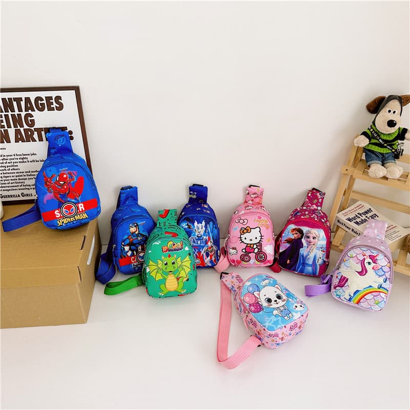 Cute Girl's Bag New Cartoon Little Boy Chest Bag Fashion All-Match Children's Messenger Bag Baby Coin Purse Fashion