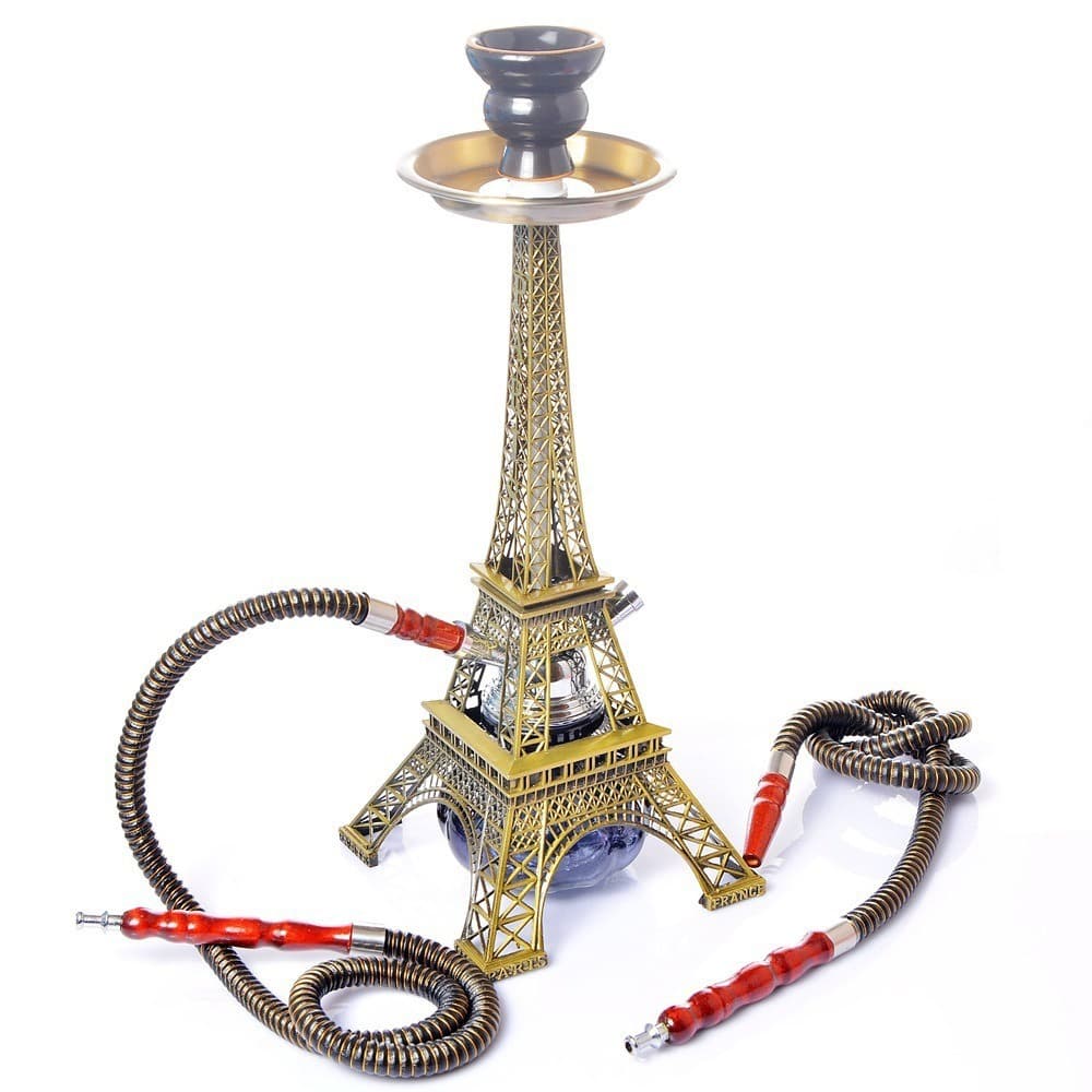 Eiffel Tower Double-Hose Hookah Set, Metal Hookah Shisha Hookah, Business Gift