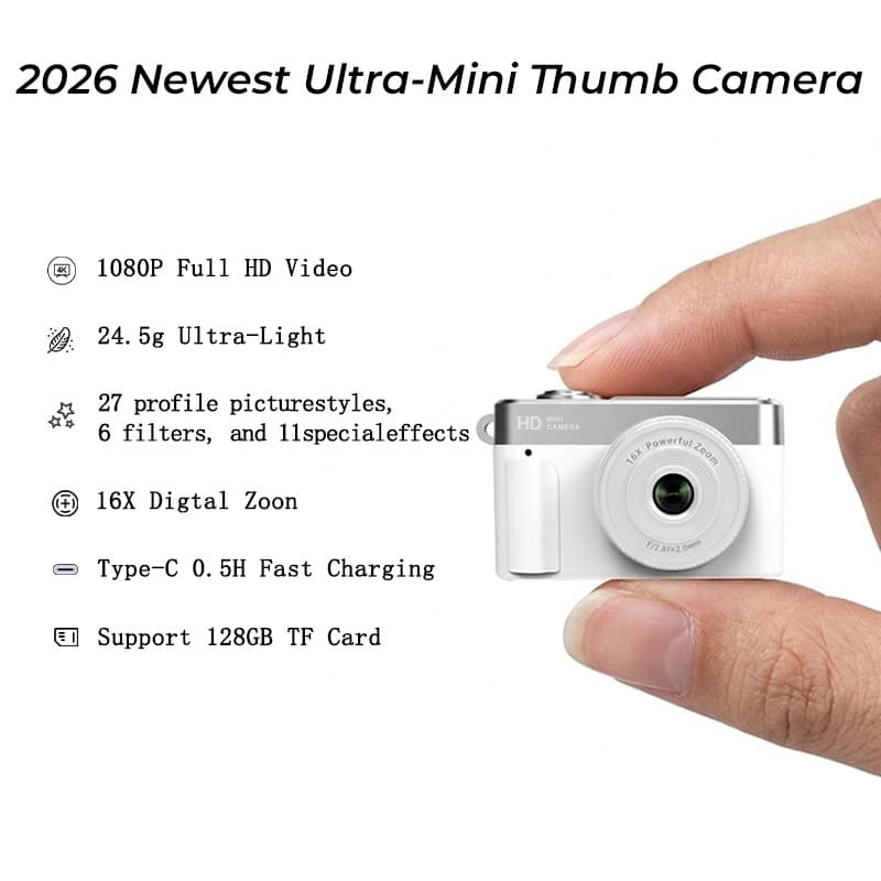 S3 High-Pixel Mini Camera 0.96 IPS Screen 64MP HD 16x Digital Zoom Photo and Video