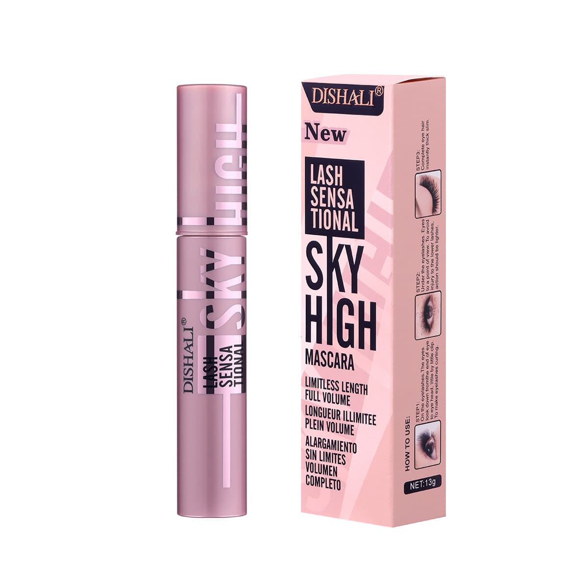 Cross-border Hot Selling DISHALI Volumizing Mascara Waterproof Thick Curling Lengthening Smudge-proof Export Mascara