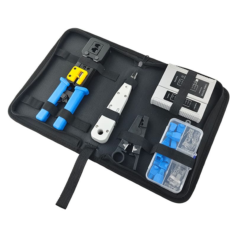 MANCOM Through-Hole Pliers Kit EZ Network Cable Crimper Combination Tool Network Cabling Tool Set Kit