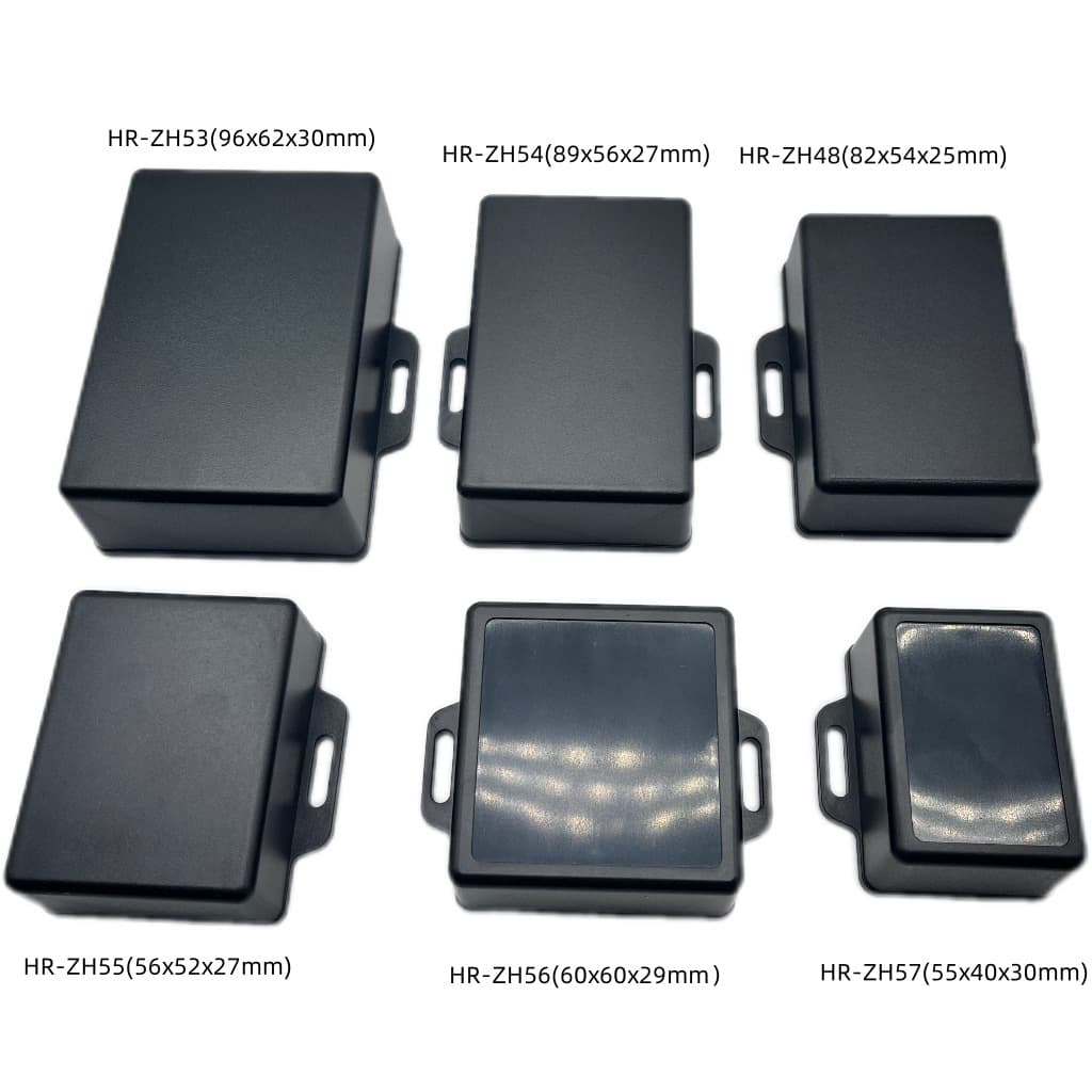 Electronic Plastic Enclosure with Ears DIY Power Junction Box PCB Board Electronic Instrument Case Car Junction Box