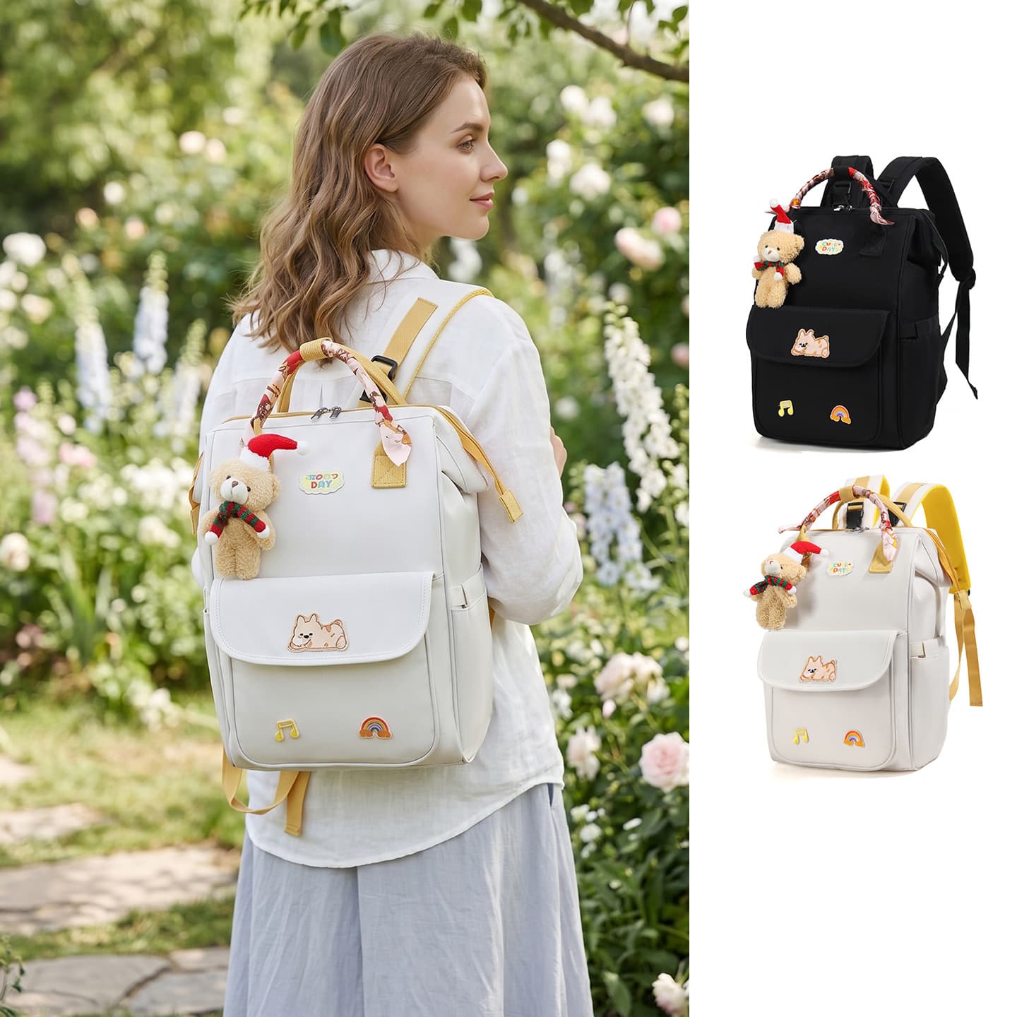 High-end backpack for women, new style mommy bag, lightweight large-capacity backpack for going out, multi-functional mother and baby bag, portable school bag