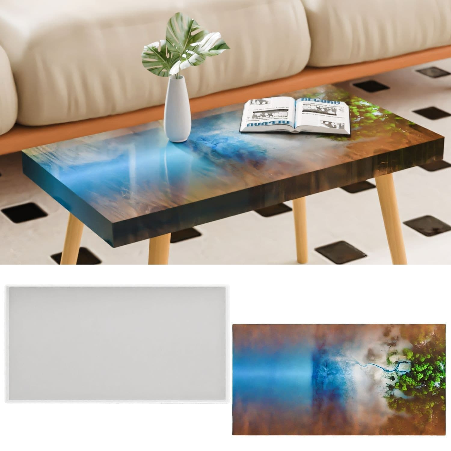 Deyiyangyang DIY Resin Mold Self-Made Extra Large River Table Silicone Mold Daily Home Decoration