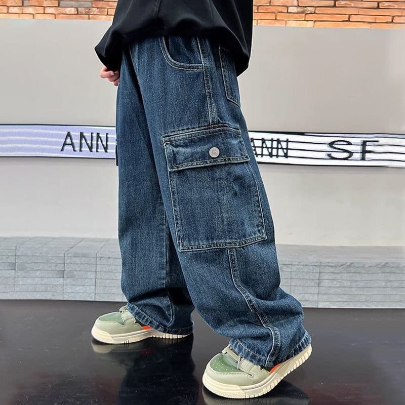 Kids Jeans Spring Autumn Long Pants New Spring Pants Loose Kids Long Pants Cool Street Style Pants Trendy