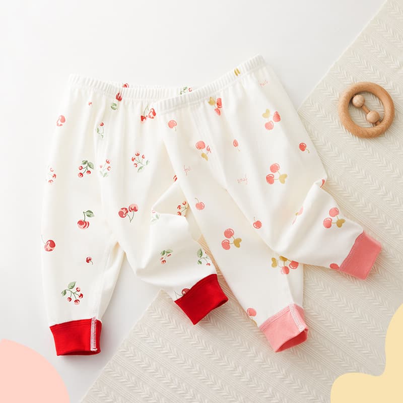 Baby Pants with Crotch Opening, Infant Autumn/Winter Long Johns, Girls' Leggings, Boys' Cotton Inner Wear, Single Pair
