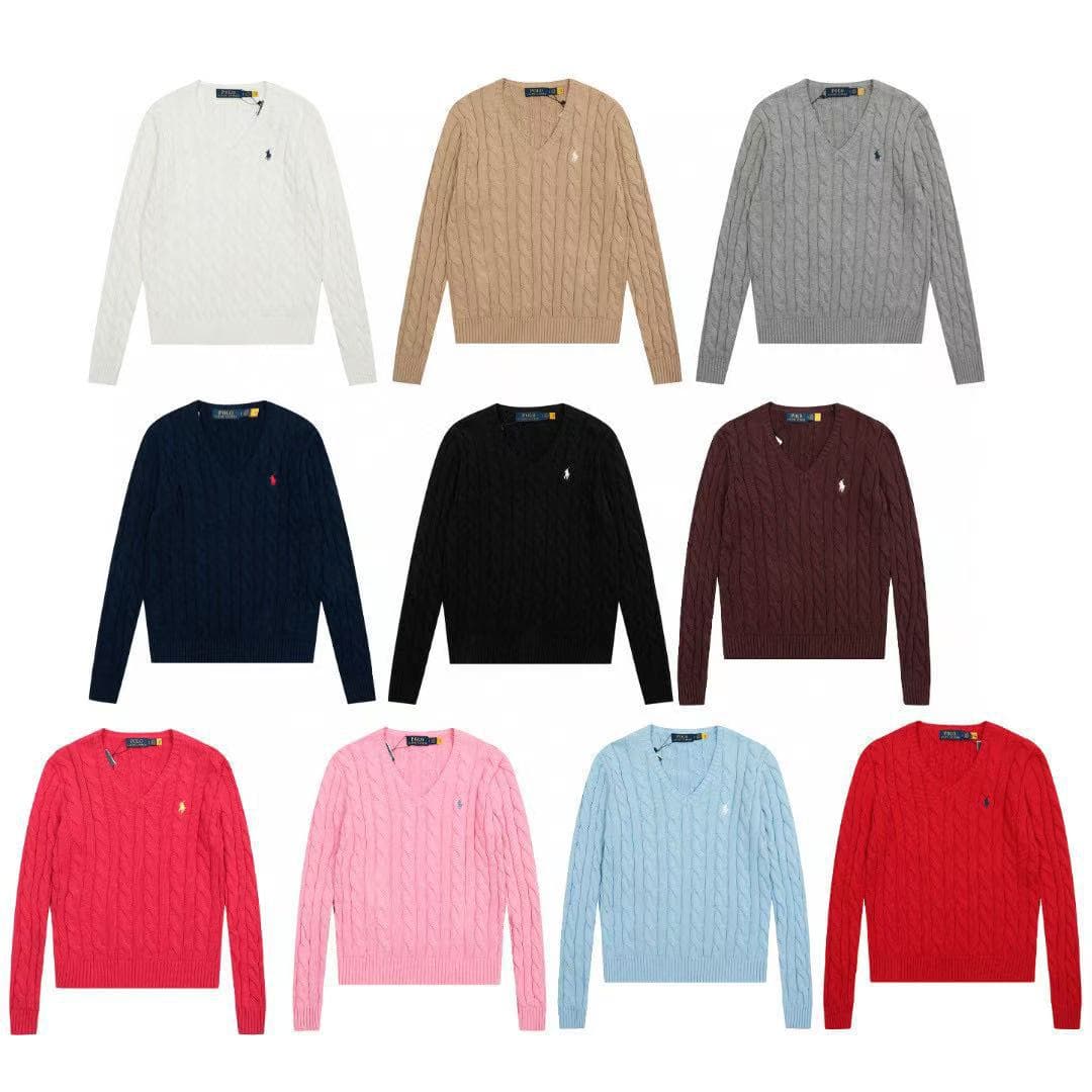 You can scan the code~ Pony embroidery logo retro hemp flower knitted sweater pullover sweater for women supports dropshipping