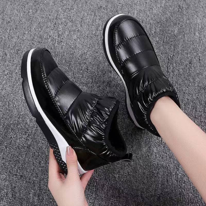 New Cross-Border Plus Size Women's Shoes, Korean-Japanese Export Fleece-Lined Cotton Short Snow Boots, Plus Size Round Toe Warm
