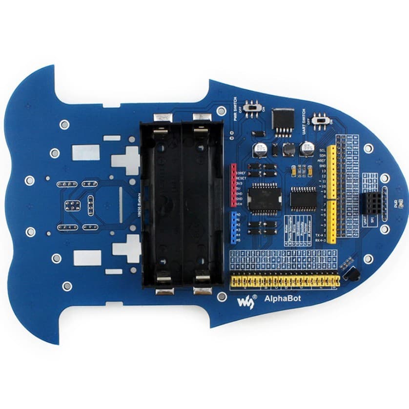 Alphabot Base Plate Smart Car Chassis Smart Car Robot Supports Access to Raspberry Pi Compatible with Arduino