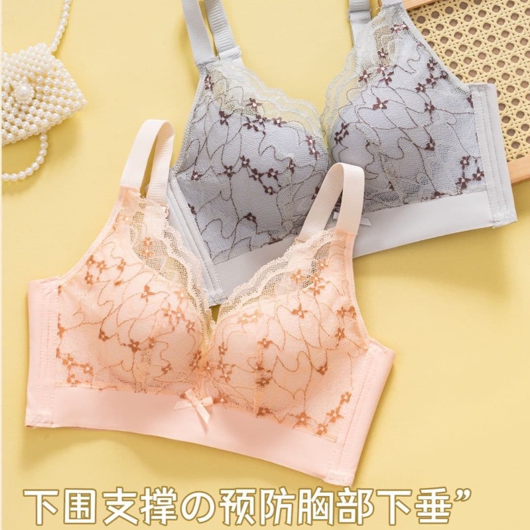 Southeast Asia Cross-Border Stock Clearance Live Stream Underwear, Push-Up Lift Anti-Spread Anti-Sagging Side Boob Control Lace Bra