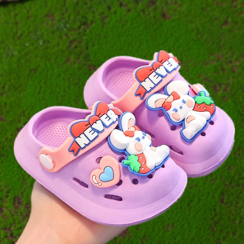 EVA Children's Croc Sandals Summer Cute Infant Soft Sole Non-Slip Slippers Toddler Boys Girls Outdoor Closed-Toe Sandals