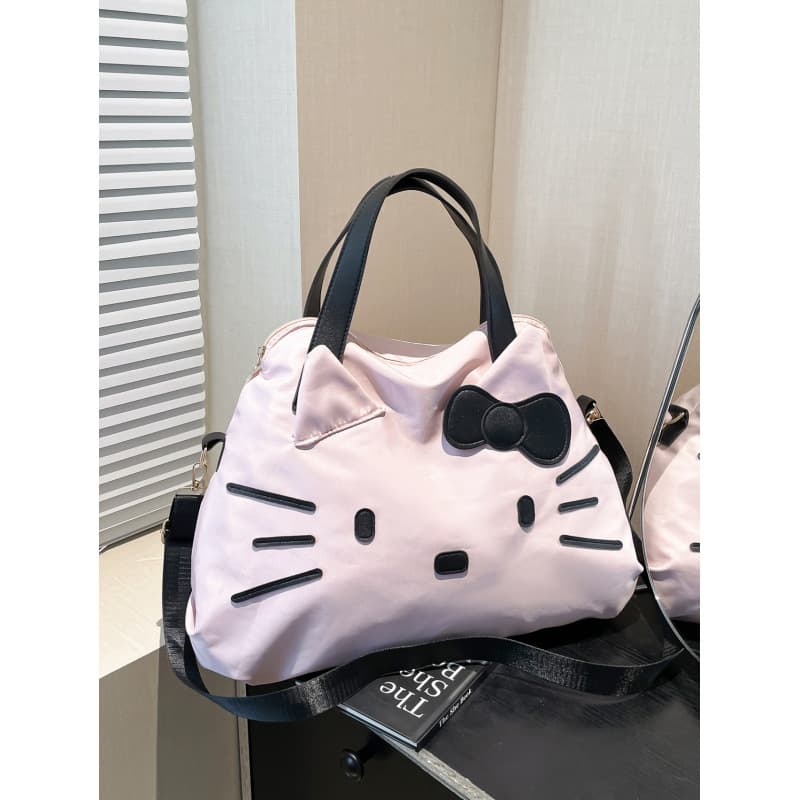 Large Capacity Handheld Short Trip Travel Bag KT Business Luggage Bag Hello Kitty Casual Shoulder Bag Cartoon Tote Bag for Women
