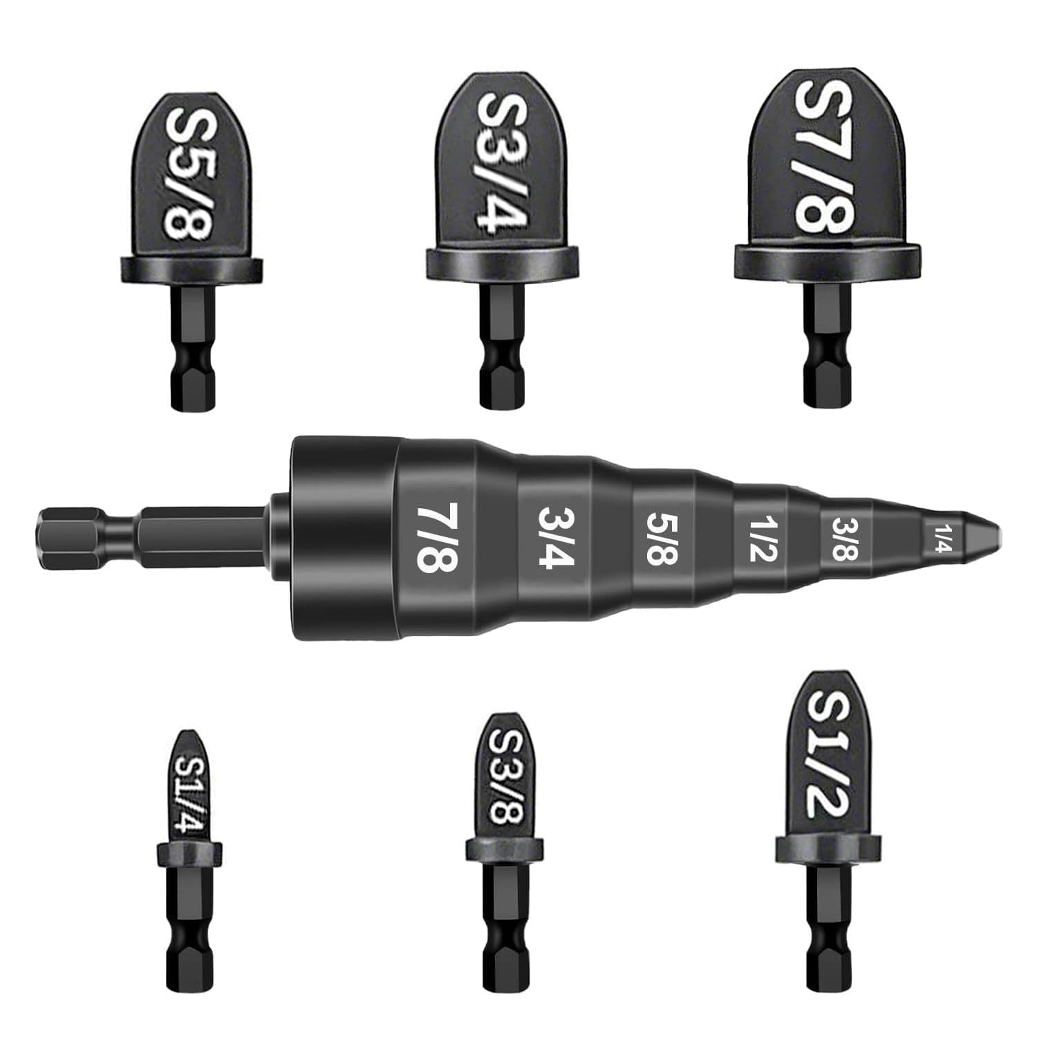 7 Pieces Swaging Tools HVAC, Air Conditioner Copper Expansion Tube HVAC with 6 in 1 Wedge Tool
