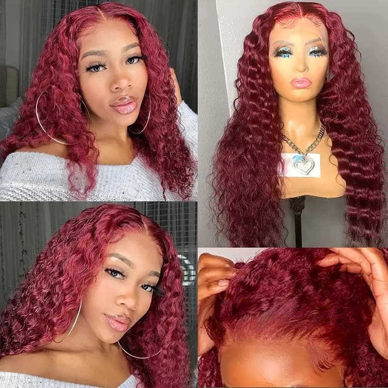 Cross-border Foreign Trade European and American Fashion Front Lace Water Wave Small Curly Hair African Hot Selling Front Lace Wig