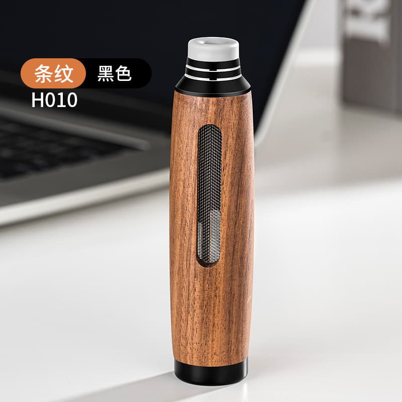 Walnut Solid Wood Shell Smoking Lazy Mouthpiece Car Indoor Ash-Proof Smoke Cover Pop-Free Ashtray