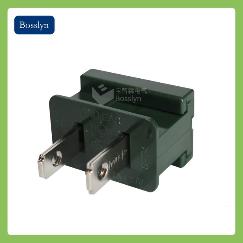 SPT-1/SPT-2 American Standard Quick-Connect End Plug, 8A 125V Christmas Light Connector