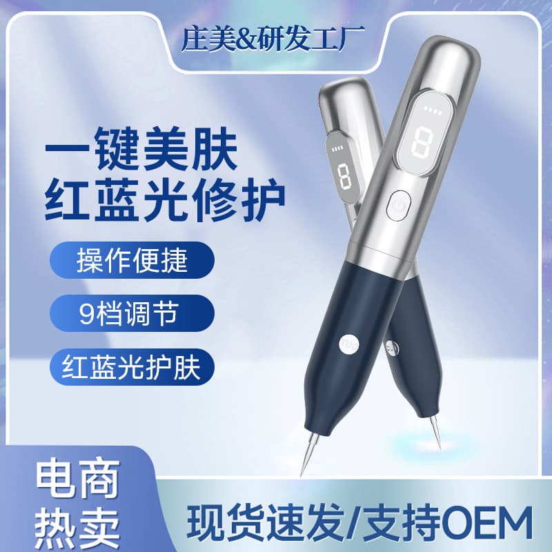 Cross-border Multifunctional LCD Adjustable Red and Blue Light Home Beauty Pen