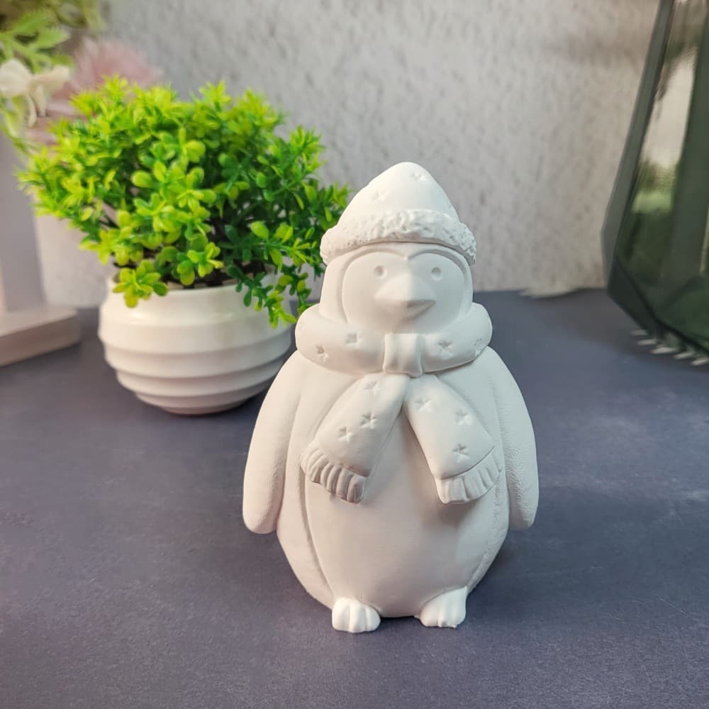 Christmas Penguin Silicone Mold for DIY Cement Plaster Ornaments W0683
