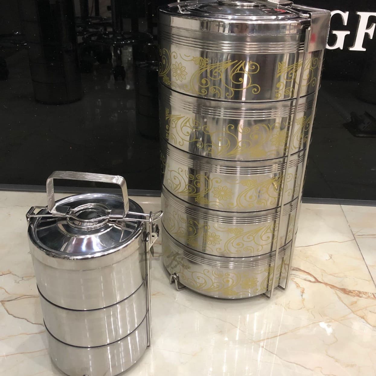 Stainless steel food grid, multi-layer stainless steel double-layer insulated basket, lunch box for students and office workers, compartmented rice basket