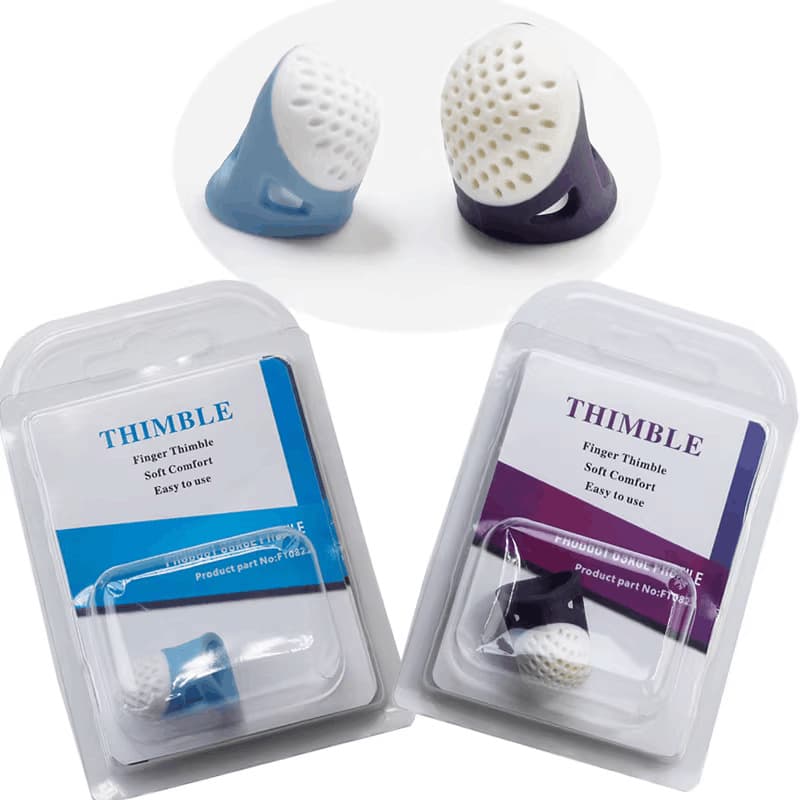 Factory direct silicone thimble anti-prick finger guard, plastic nail thimble protective finger sleeve, non-slip cross-stitch thimble
