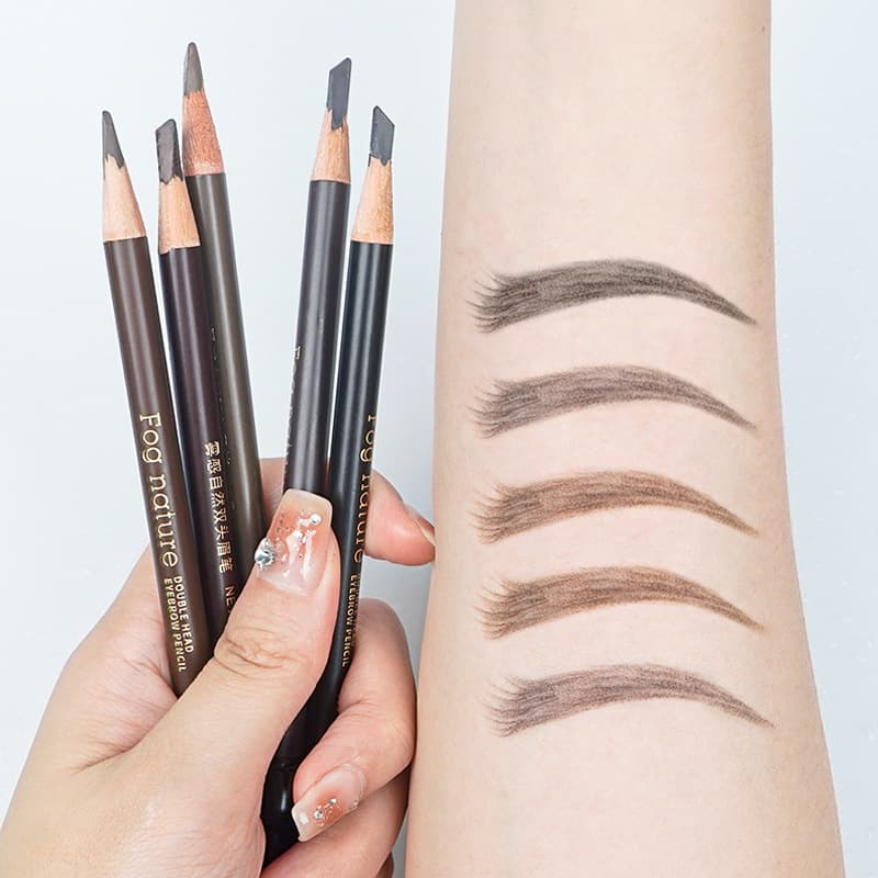 Good makeup double-ended eyebrow pencil waterproof and sweat-proof, long-lasting and non-fading hard core wild line machete eyebrow pencil for makeup artists
