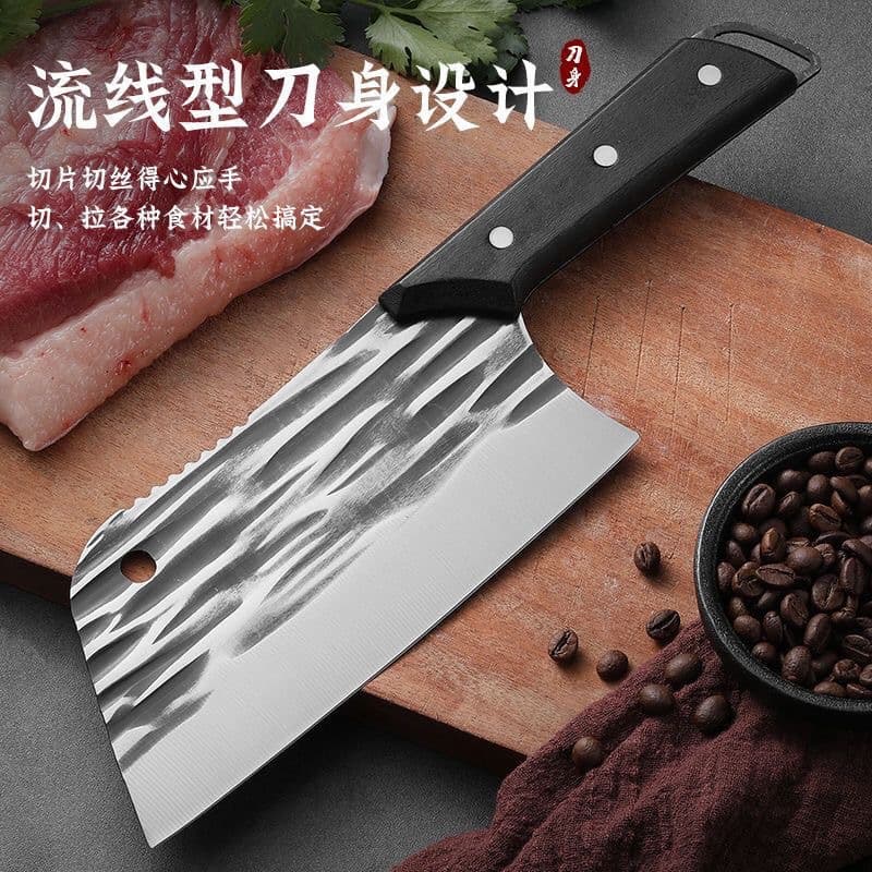 Hand-forged kitchen knife, kitchen knife, dual-purpose household sharp grinding-free kitchen chef slicing carving knife sharpening