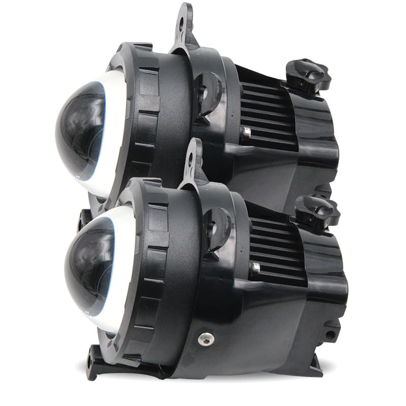New hot selling J3 tri-color fog light lens led lens 45W super bright white light yellow light high beam low beam J1 fog light