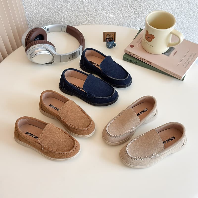 Children's Stylish Slip-On Flats, Girls' Spring/Autumn New Style, Boys' Casual Shoes, Baby Soft-Soled Versatile Bean Shoes