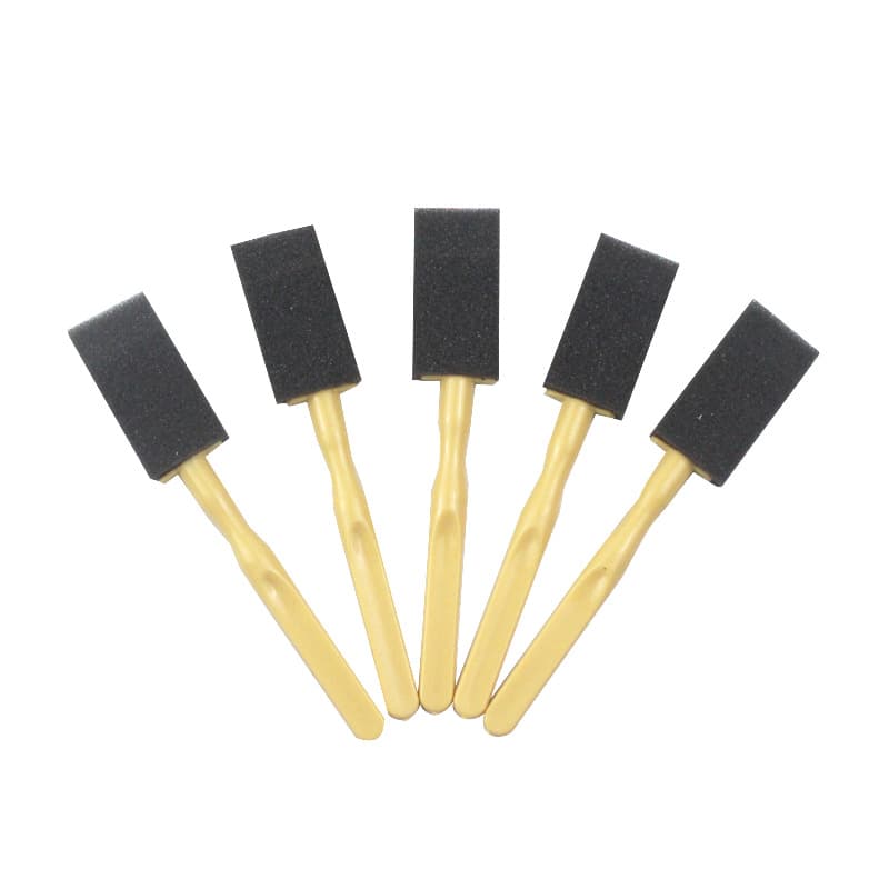 Cross-border Black Sponge Brush Plastic Handle Painting Brush DIY Kids Stamp Small Brush Art Paint Special