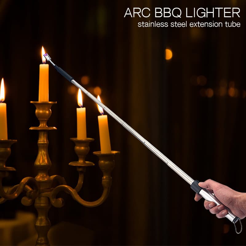 Telescopic arc ignition gun kitchen extended igniter outdoor barbecue camping cross-border pulse lighter windproof