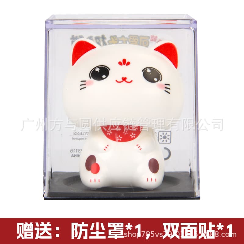 Guangzhou Foshan Shunde Sichuan Cultural Creative Gift 2-Inch Solar-Powered Waving Mini Lucky Cat Mini Little God of Wealth for Office