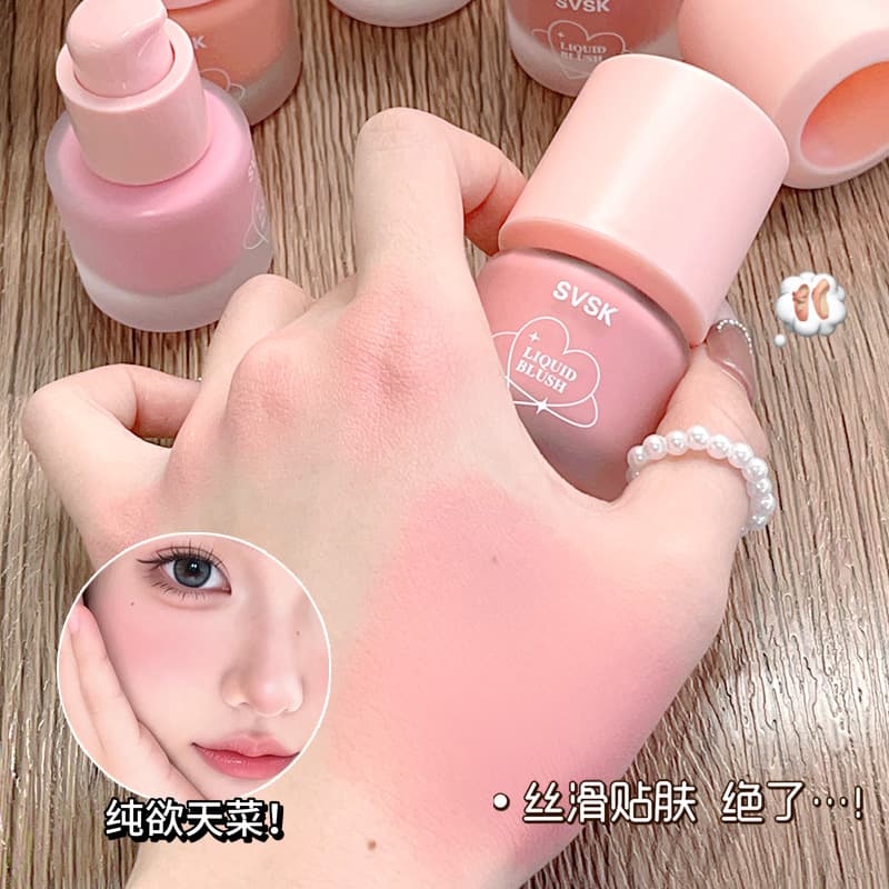 Frozen Color Liquid Blush Versatile Cute Natural Contour Vitality Korean Style Liquid Blush Chinese English Foreign Trade Cross-border