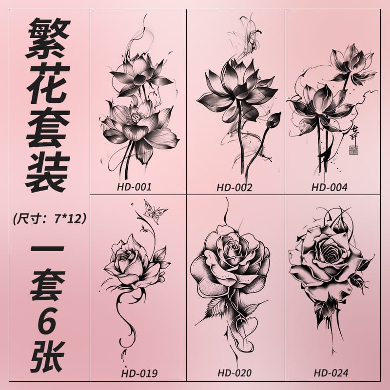 Herbal Butterfly Tattoo Stickers Waterproof for Women Long-Lasting Realistic Tattoo on Collarbone and Arm Non-Reflective Semi-Permanent High-End Feel
