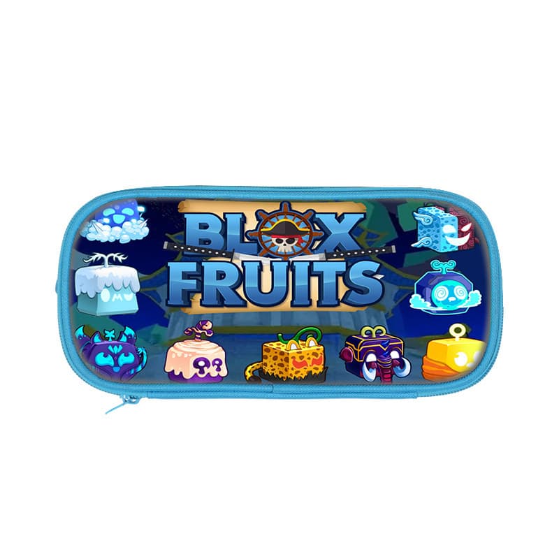 ROBLOX game blox fruits printed pencil bag devil fruit children's pencil stationery bag for primary and secondary school students