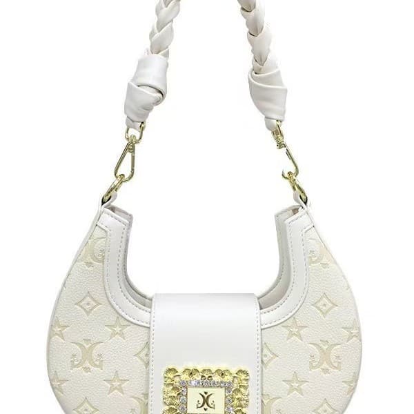 Factory Direct French Style Women's Crescent Bag New Arrival Wholesale Handwoven Braid Single Shoulder Underarm Bag