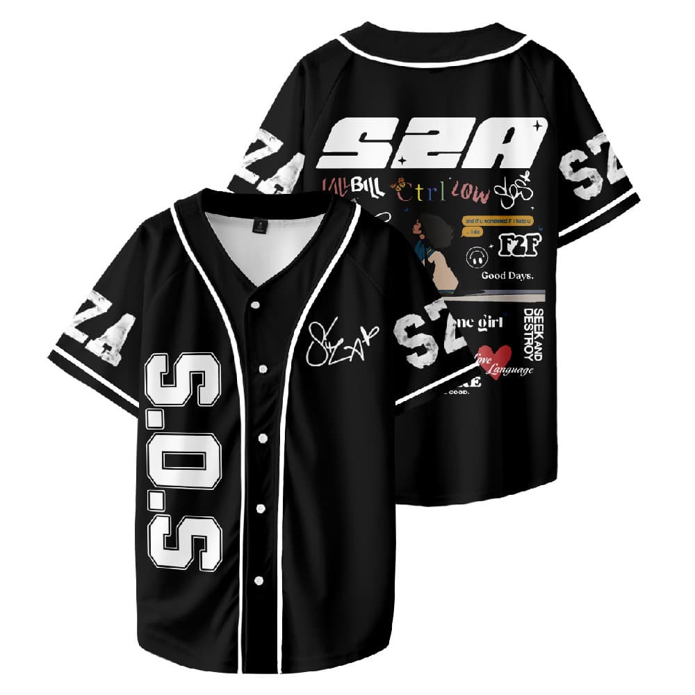 3D digital printing lightweight summer thin baseball shirt unisex sportswear SZA.