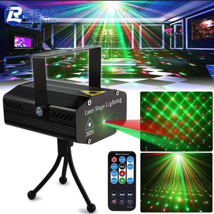 Cross-border Hot Mini Red Green Starlight Remote Control Laser Light Outdoor Firefly Effect Lawn Light