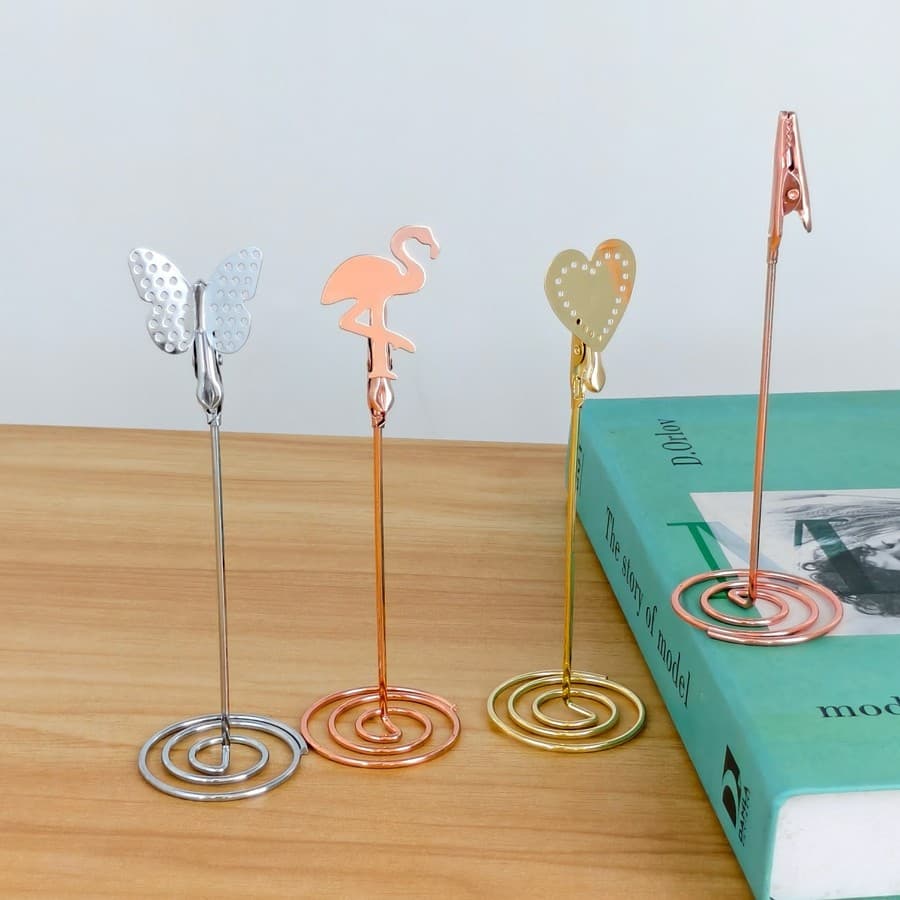 Cross-border Stock 120mm Alligator Mouth Style Note Clip, Business Card Clip, Card Holder, Wedding Place Card Clip
