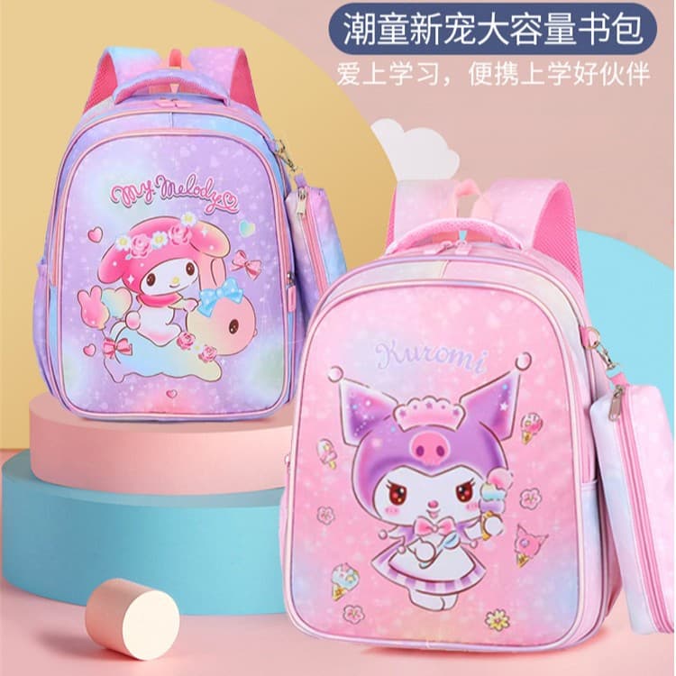Nezha New Children's Backpack Lightweight Primary School Student Double Shoulder Bag Cartoon Print Small Backpack Spine Protection Kindergarten School Bag