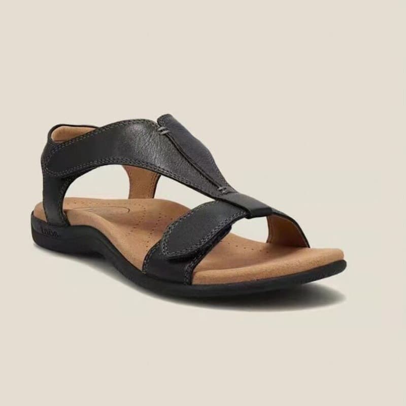 Soft-soled sandals European and American Velcro one-word beach foreign trade large size sandals on behalf of large size casual thick soles
