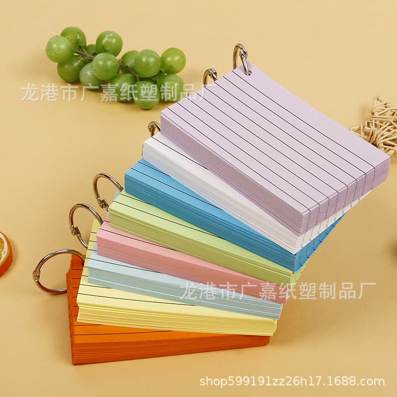 Colorful Spiral Memo Pad Lined Portable Notebook Mini Sticky Notes Word Bookmark