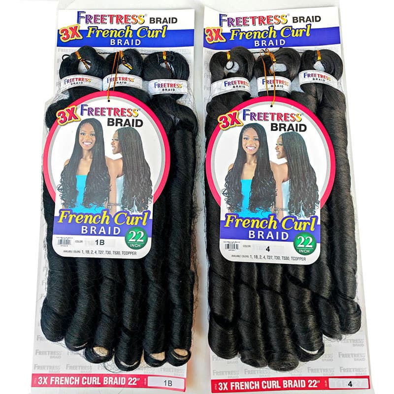 FREETRESS African Wig Spiral Curl Braid Loose Weave 3x French Curl Braid