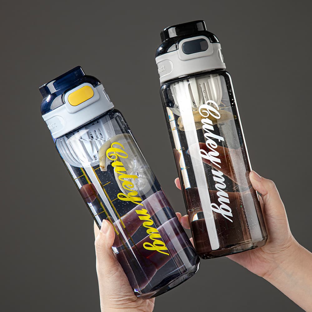 Portable Summer Plastic Water Bottle Shockproof Fitness Sports Drink Cup High Aesthetic Value Handy Water Jar for Men And Students