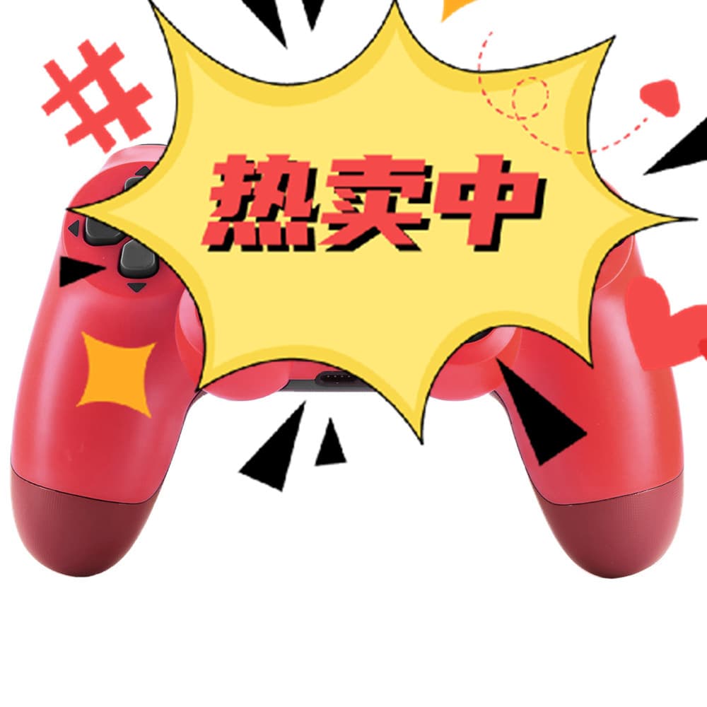 In Stock Cross-Border PS4 Wireless Bluetooth Game Controller with LED Lights, Multiple Colors Available, 4th Gen PS4 Gamepad