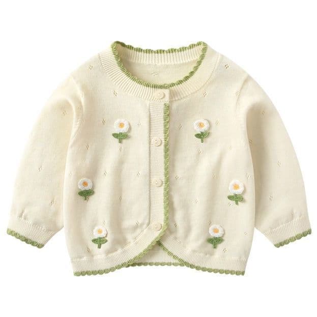 Baby Girl Knit Cardigan Thin Style Girls Coat New Summer Trendy Top Infant Sweater Spring Autumn Outerwear